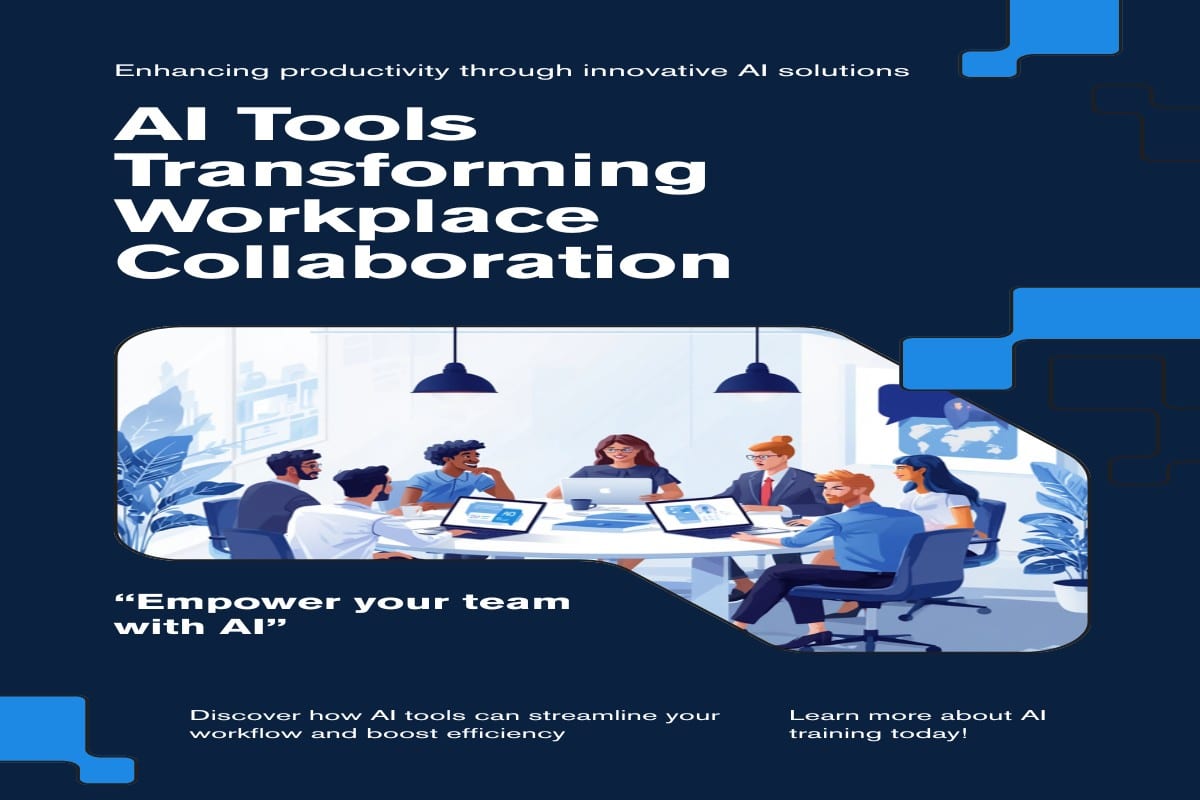 כלי AI לשיפור הפרודוקטיביות - עובדים משתמשים בבינה מלאכותית בסדנה ארגונית